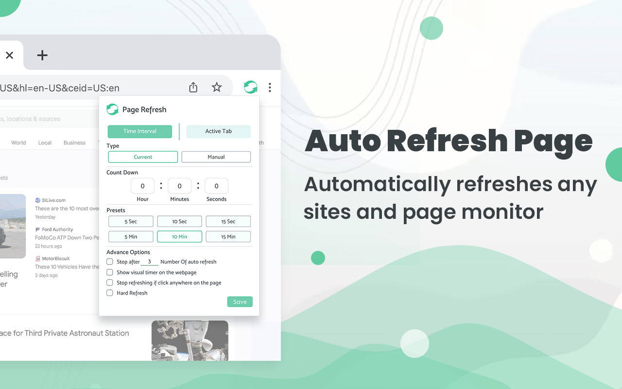 Auto Refresh & Page Monitor chrome谷歌浏览器插件_扩展第2张截图