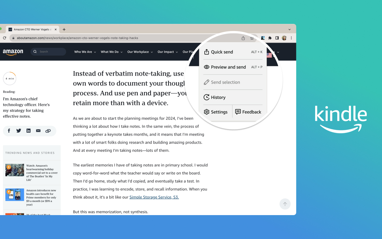 适用于 Google Chrome™ 的 Send to Kindle chrome谷歌浏览器插件_扩展第2张截图
