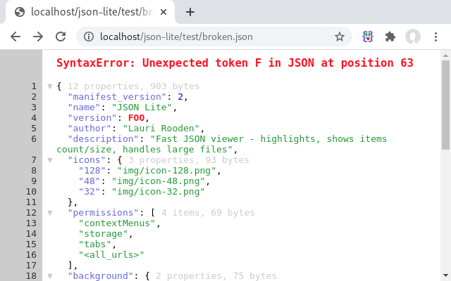 JSON Lite chrome谷歌浏览器插件_扩展第2张截图