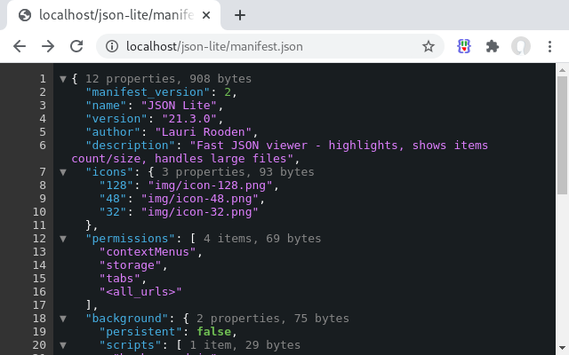 JSON Lite chrome谷歌浏览器插件_扩展第3张截图