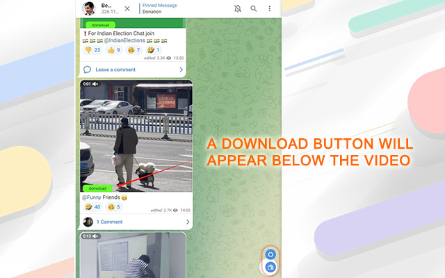 Telegram downloader－TG电报视频下载器，一键下载无法下载的视频 chrome谷歌浏览器插件_扩展第2张截图