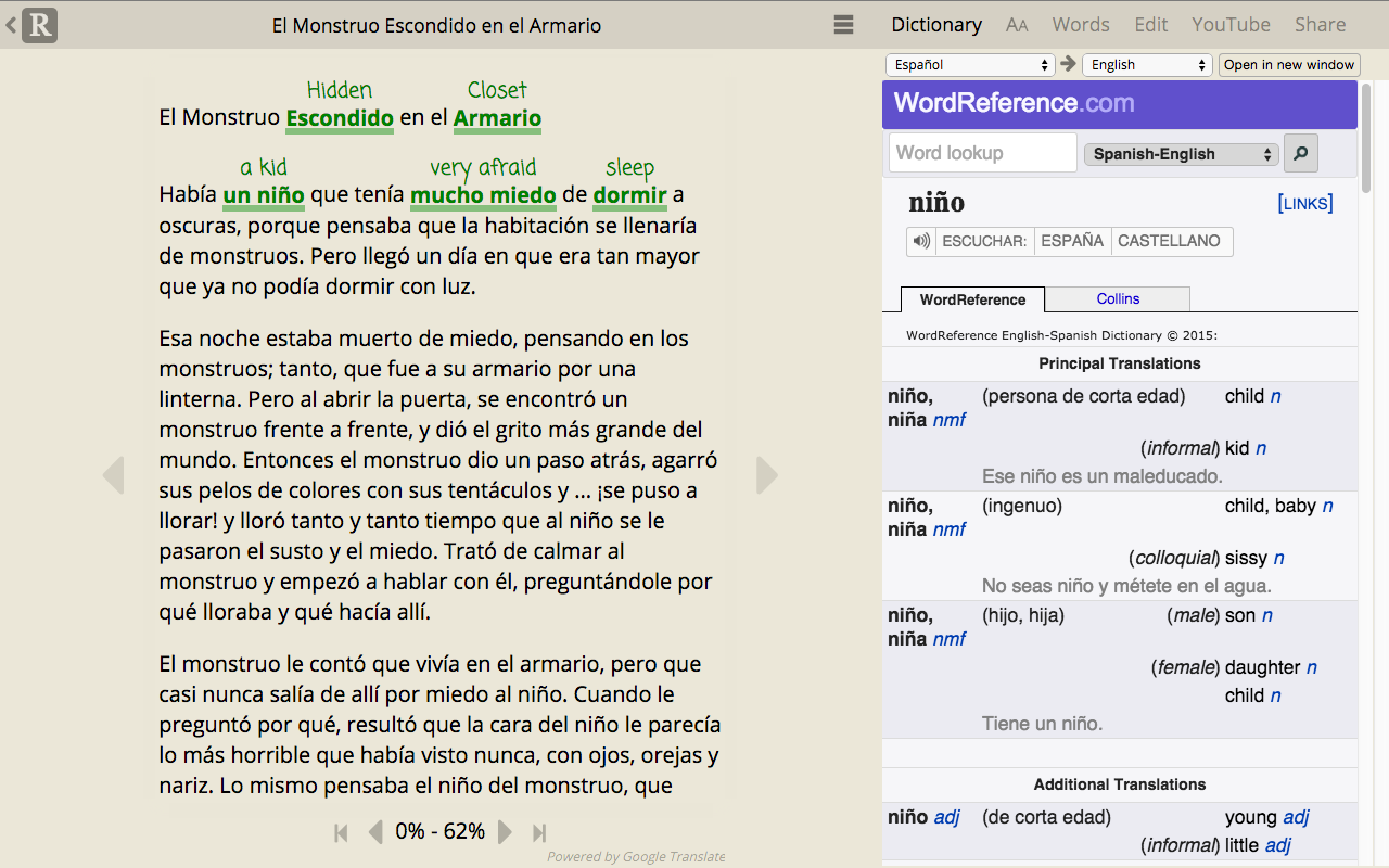 Readlang Web Reader chrome谷歌浏览器插件_扩展第4张截图
