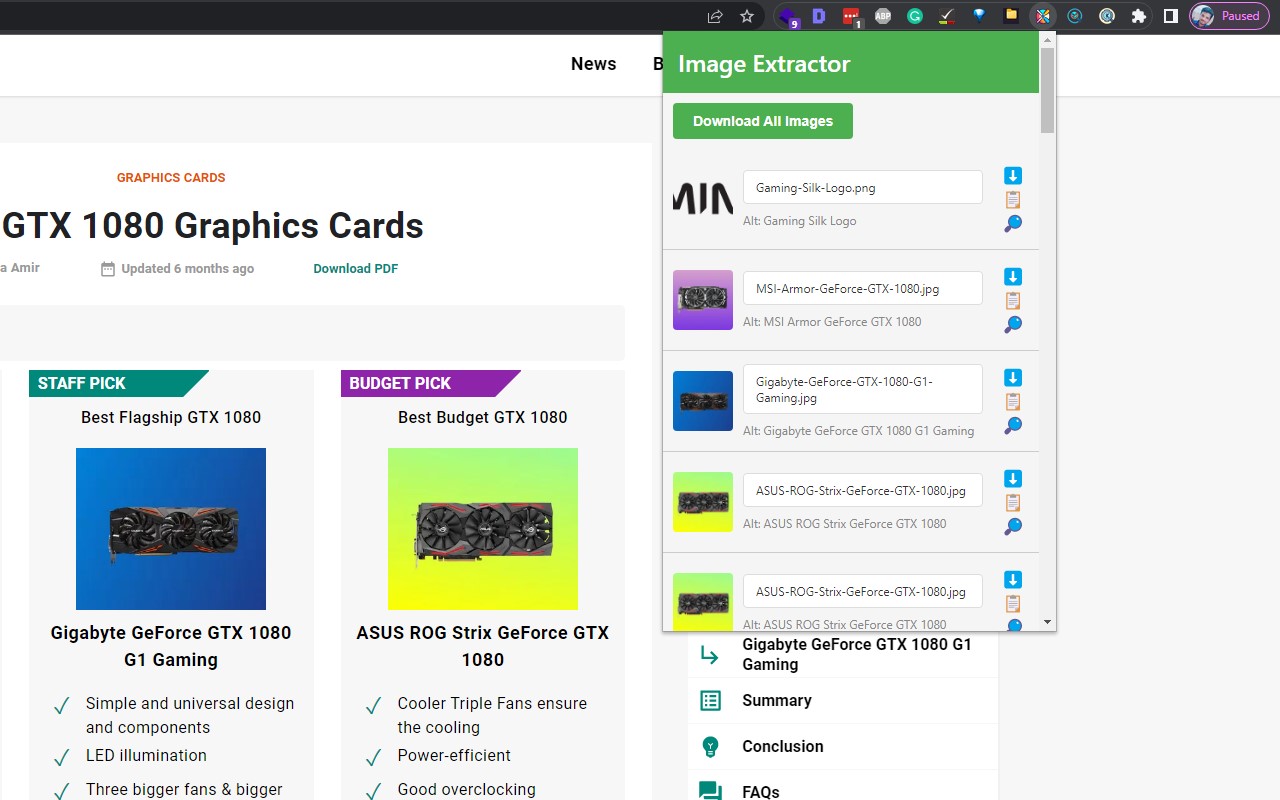 Image Extractor chrome谷歌浏览器插件_扩展第1张截图