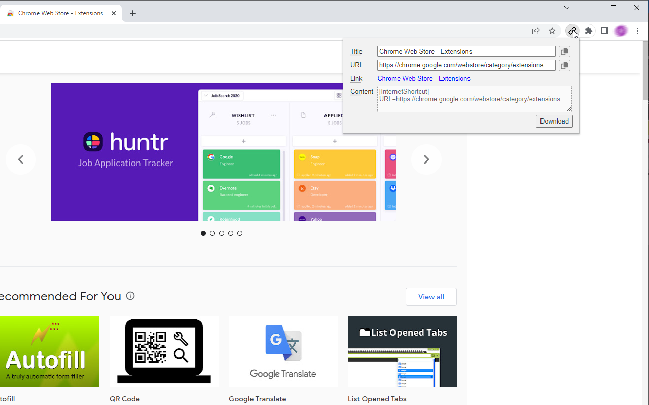 Download URL chrome谷歌浏览器插件_扩展第2张截图