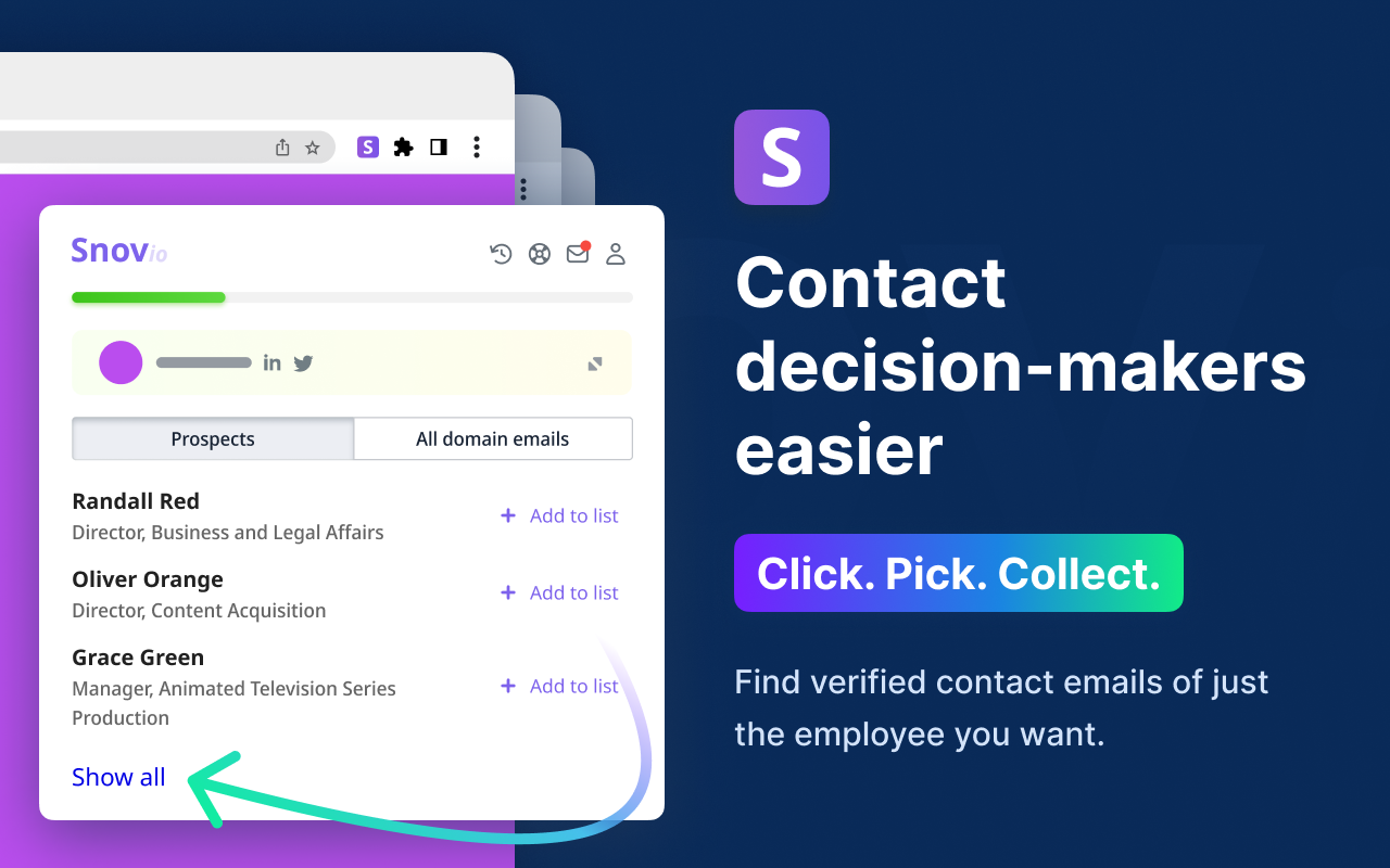 Snov.io 邮箱地址查找工具 chrome谷歌浏览器插件_扩展第3张截图