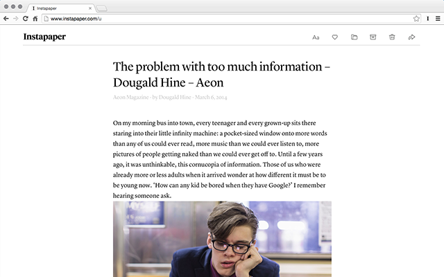 Instapaper chrome谷歌浏览器插件_扩展第1张截图