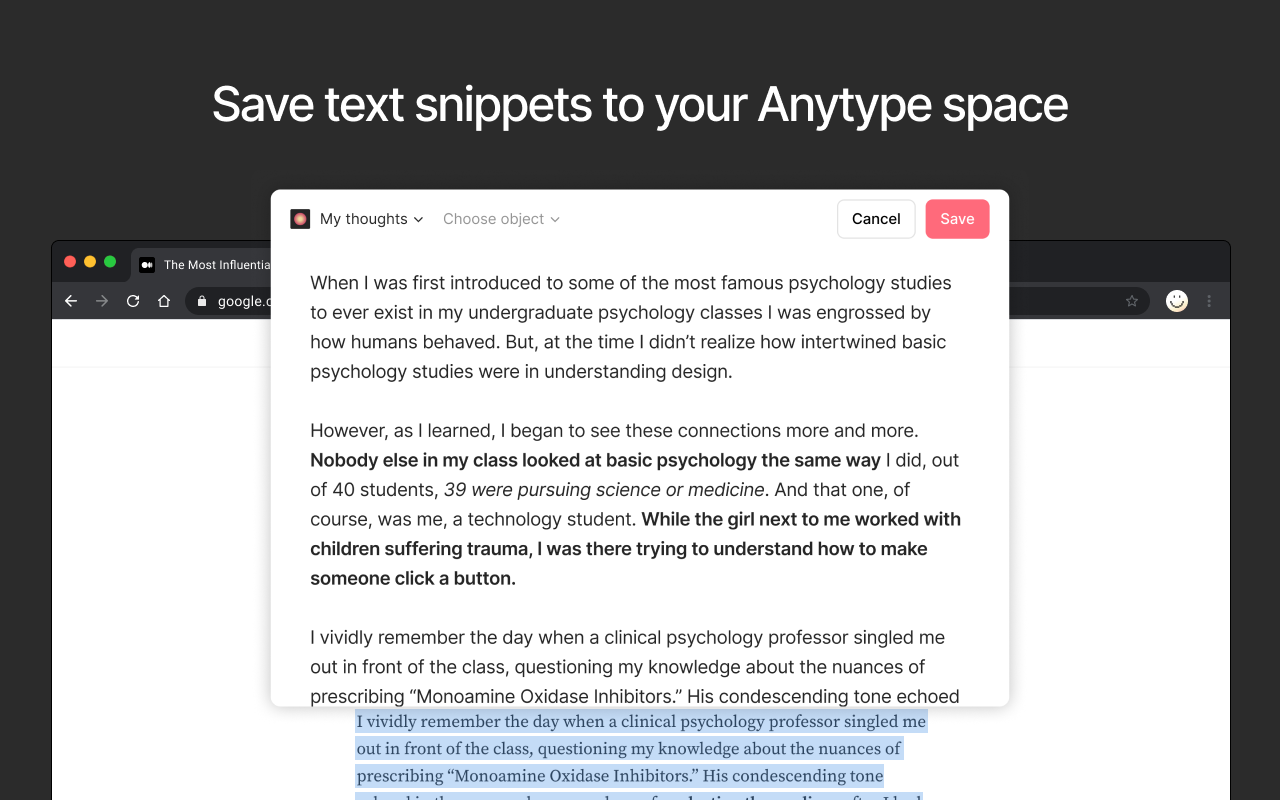 Anytype Web Clipper chrome谷歌浏览器插件_扩展第1张截图