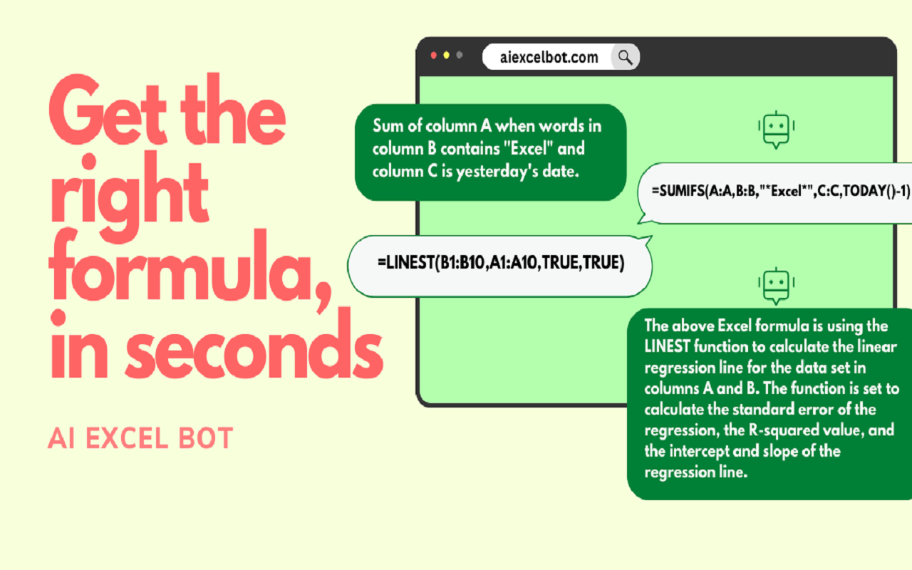 AI Excel Bot : ChatGPT Excel Assistant chrome谷歌浏览器插件_扩展第2张截图