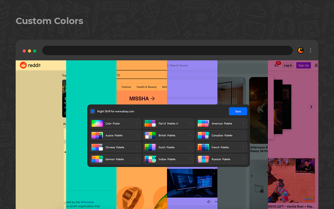 夜间模式 chrome谷歌浏览器插件_扩展第1张截图