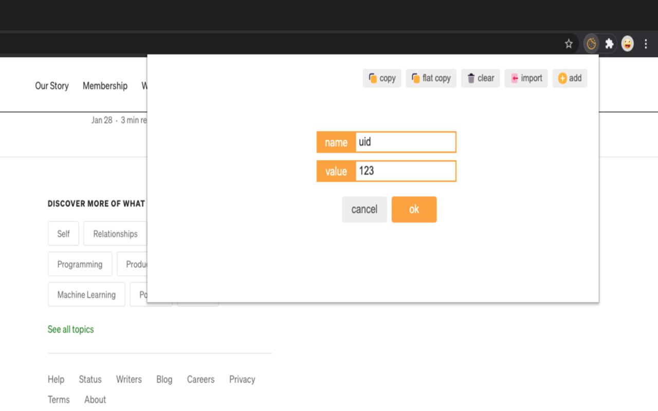 Cookie master chrome谷歌浏览器插件_扩展第1张截图