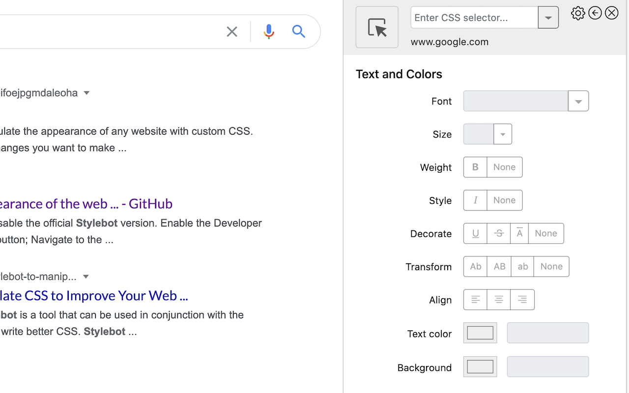 Stylebot chrome谷歌浏览器插件_扩展第3张截图
