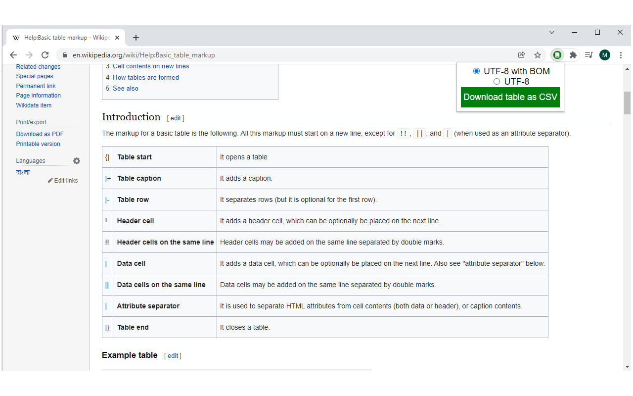 Download table as CSV chrome谷歌浏览器插件_扩展第1张截图