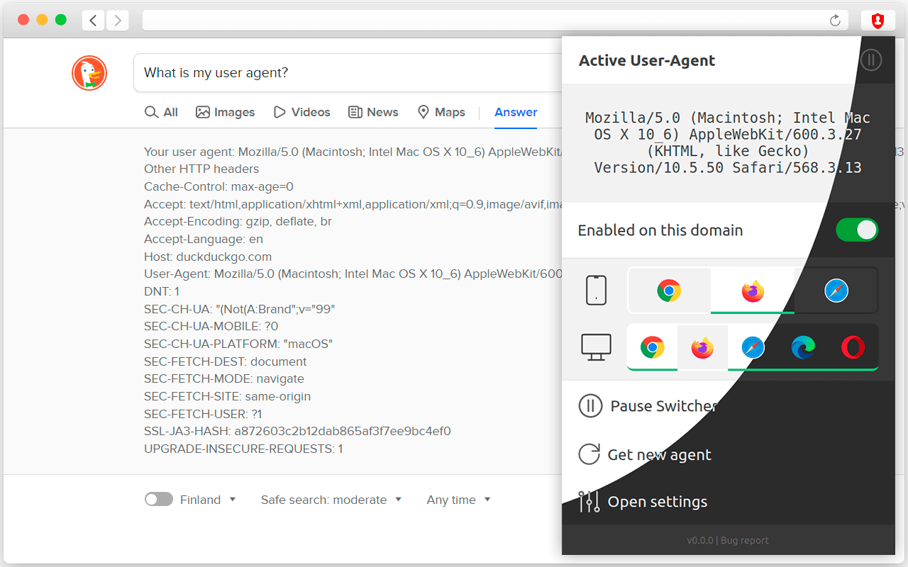 Random User-Agent (Switcher) chrome谷歌浏览器插件_扩展第3张截图
