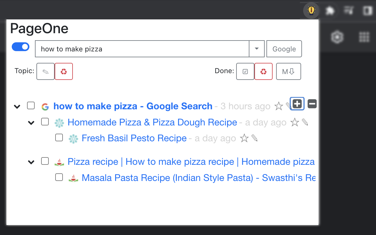 PageOne chrome谷歌浏览器插件_扩展第3张截图