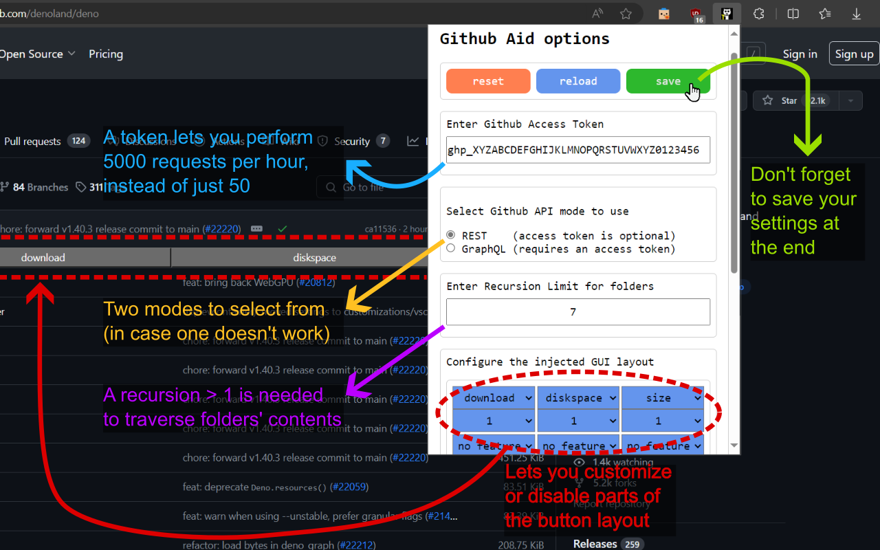 Github Aid - displays repo file sizes chrome谷歌浏览器插件_扩展第1张截图