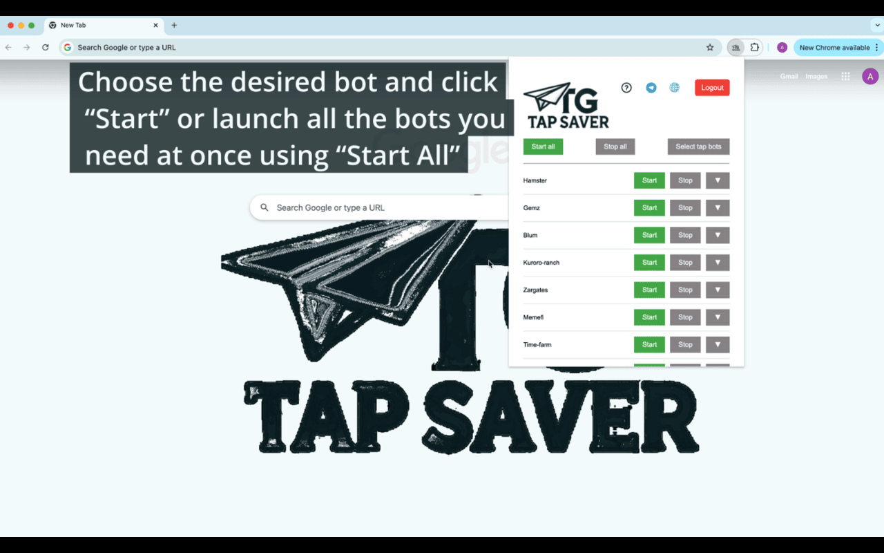 TG TapSaver chrome谷歌浏览器插件_扩展第1张截图