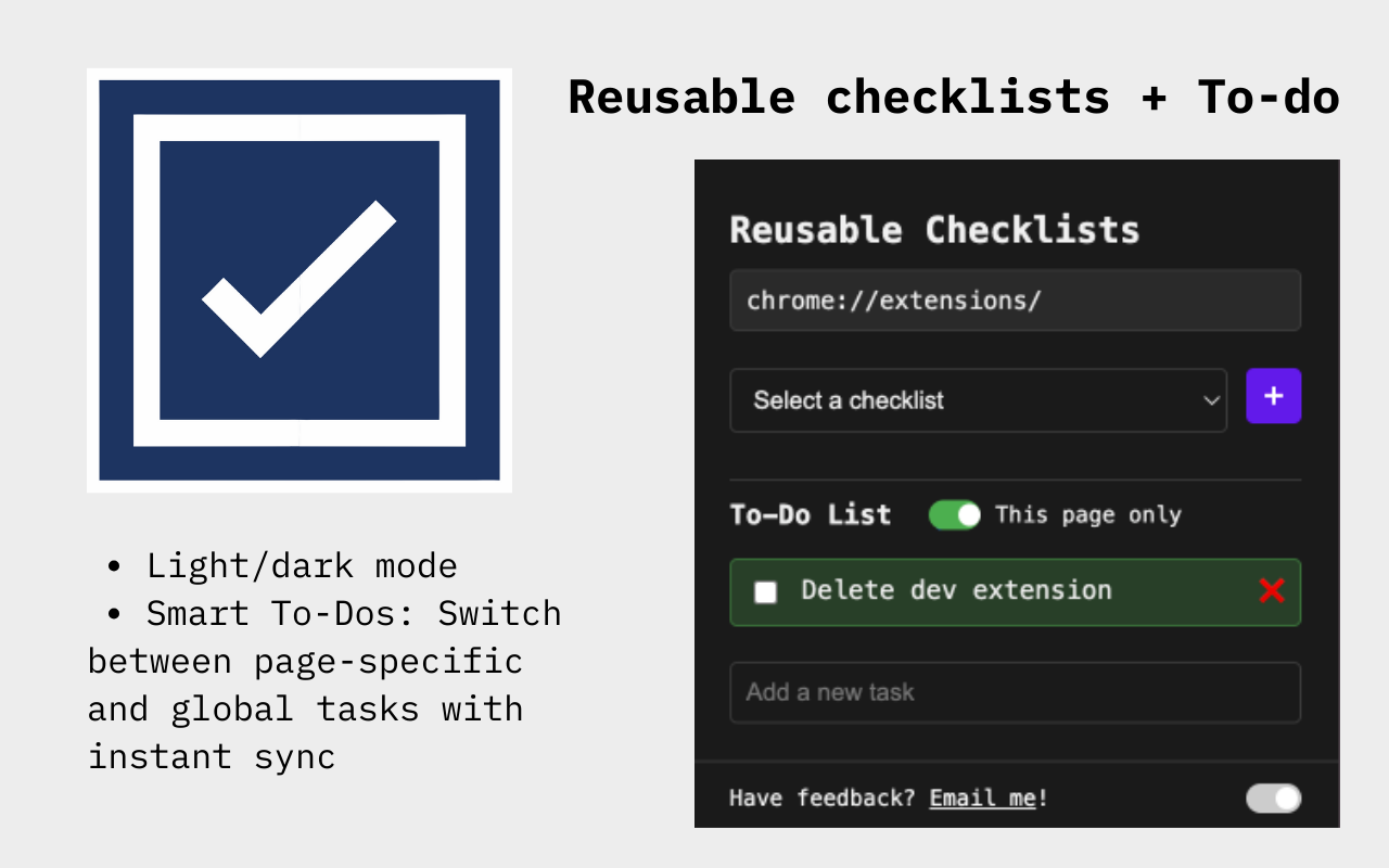 Reusable Checklists chrome谷歌浏览器插件_扩展第4张截图