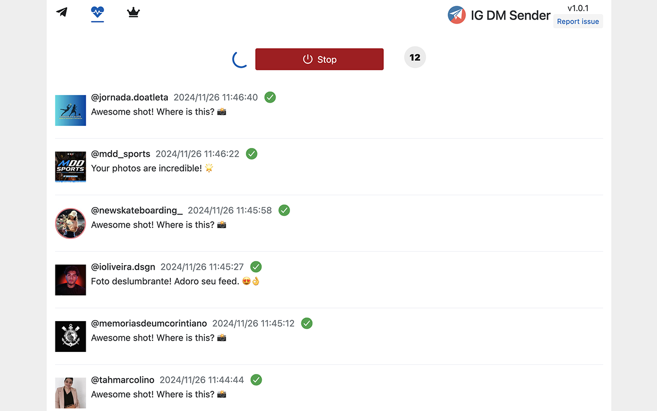 IG DM Sender chrome谷歌浏览器插件_扩展第1张截图