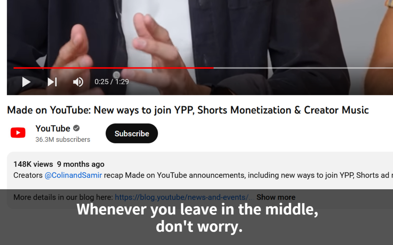 Youtube auto bookmark chrome谷歌浏览器插件_扩展第1张截图