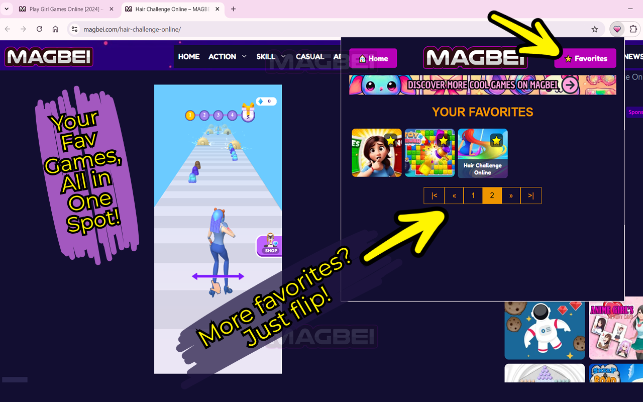Girl Games Collection 👑: Favorite & Play [Launcher] chrome谷歌浏览器插件_扩展第1张截图