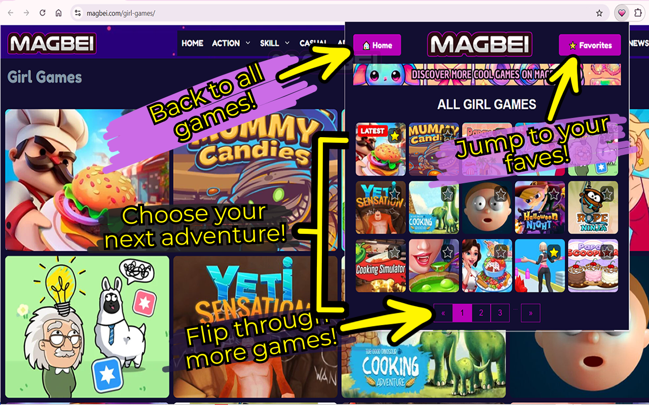 Girl Games Collection 👑: Favorite & Play [Launcher] chrome谷歌浏览器插件_扩展第2张截图