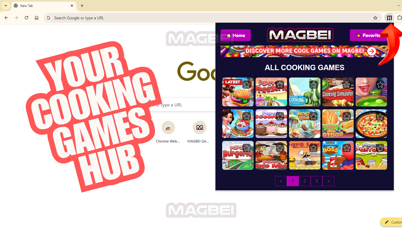 Cooking Games Collection 🍕👩‍🍳: Explore, Favorite & Play [Launcher] 🔪 chrome谷歌浏览器插件_扩展第5张截图