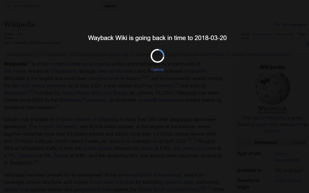 Wayback Wiki chrome谷歌浏览器插件_扩展第5张截图