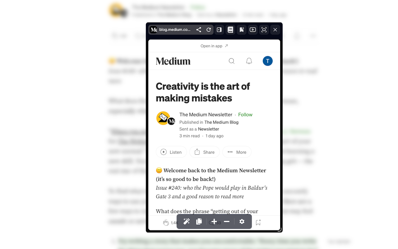 PeekFocus chrome谷歌浏览器插件_扩展第1张截图