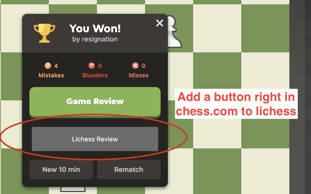 Chess.com to Lichess PGN chrome谷歌浏览器插件_扩展第1张截图