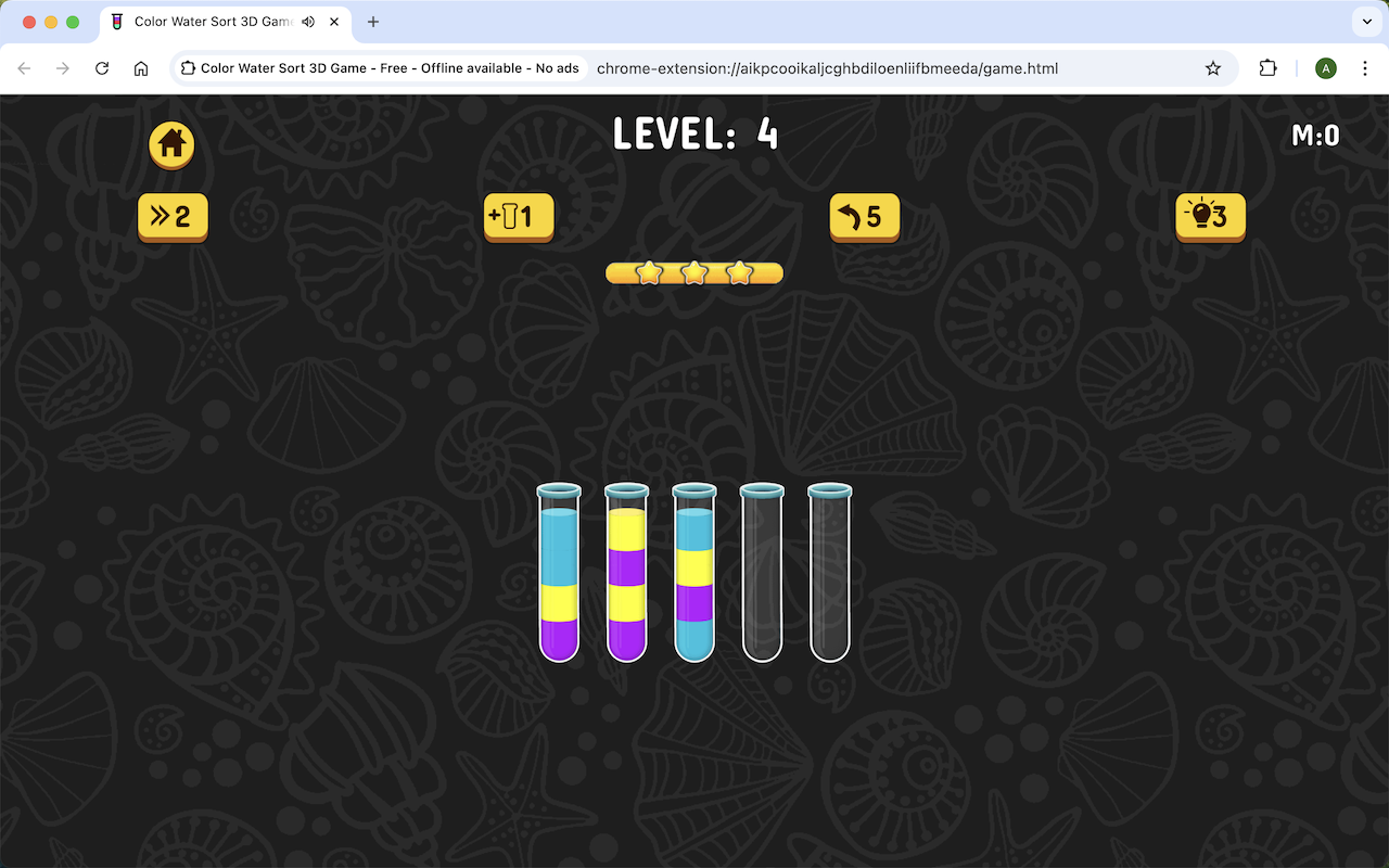 Color Water Sort 3D Game - Free - Offline available - No ads chrome谷歌浏览器插件_扩展第1张截图