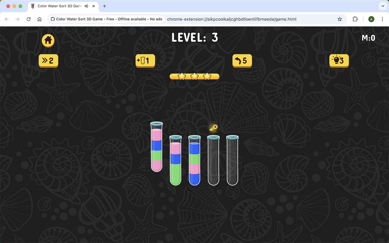 Color Water Sort 3D Game - Free - Offline available - No ads chrome谷歌浏览器插件_扩展第5张截图
