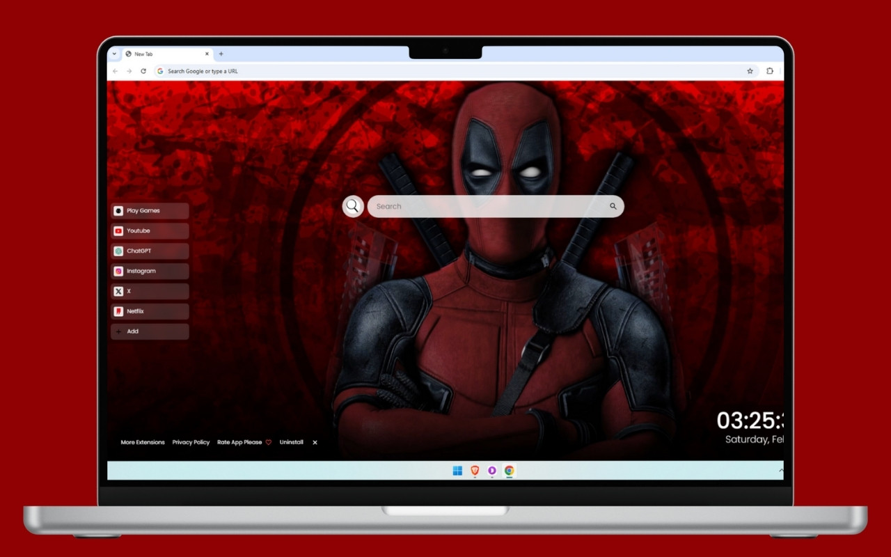 Deadpool Live Wallpaper chrome谷歌浏览器插件_扩展第3张截图