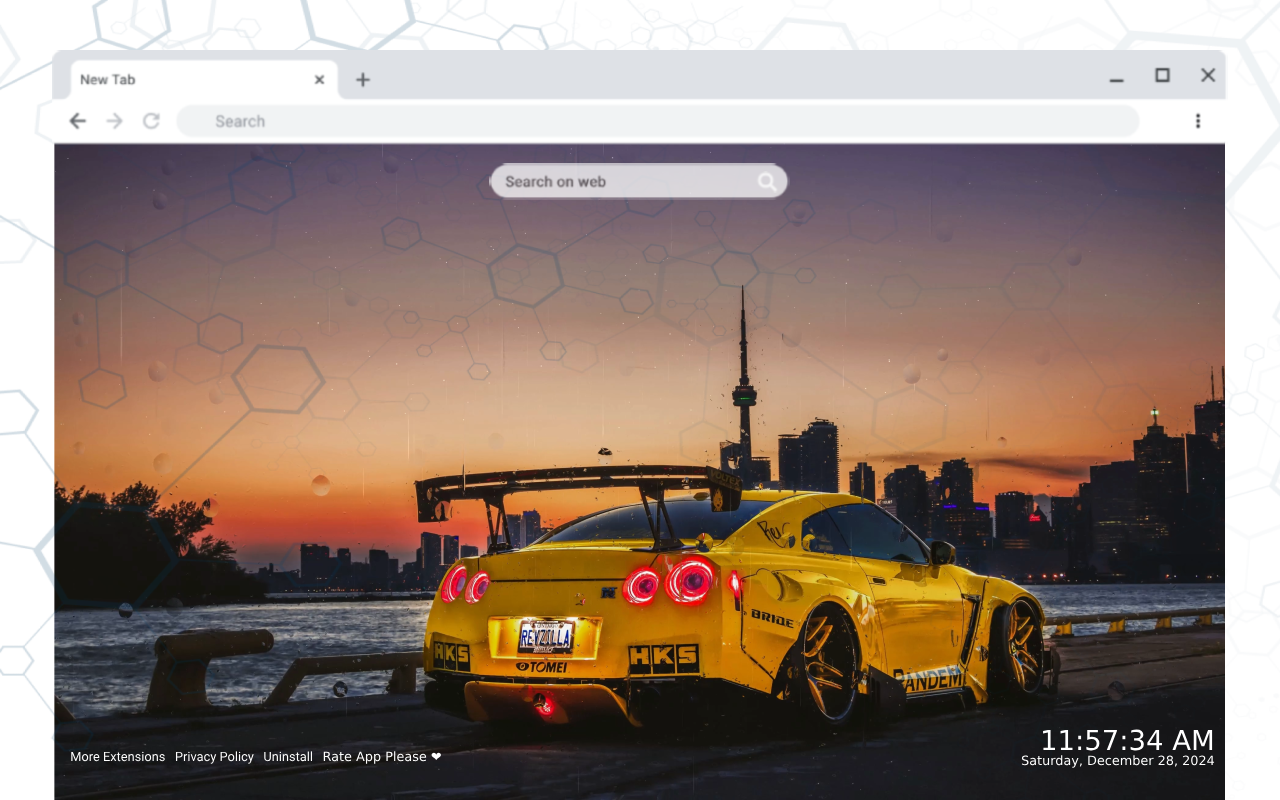 Yellow Nissan GTR Rain Live Wallpaper chrome谷歌浏览器插件_扩展第1张截图