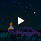 Lonely Homer Starry Night Sky Pixel Live Wallpaper