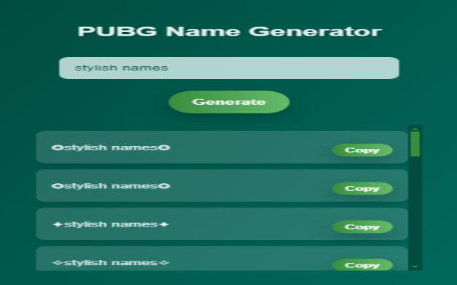 PUBG Name Generator chrome谷歌浏览器插件_扩展第1张截图