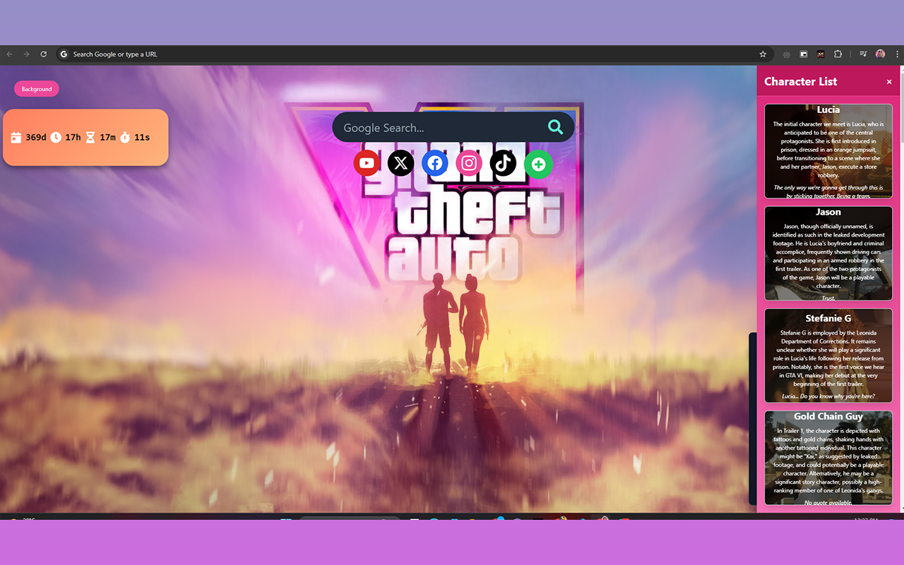 GTA 6 Countdown And Characters chrome谷歌浏览器插件_扩展第3张截图