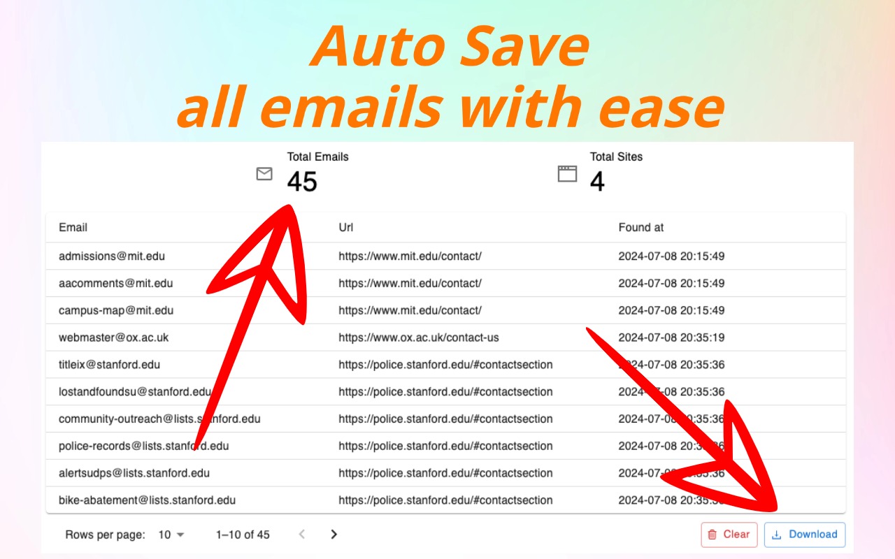 Email Extractor Plus - Auto Save & Auto Tasks chrome谷歌浏览器插件_扩展第1张截图