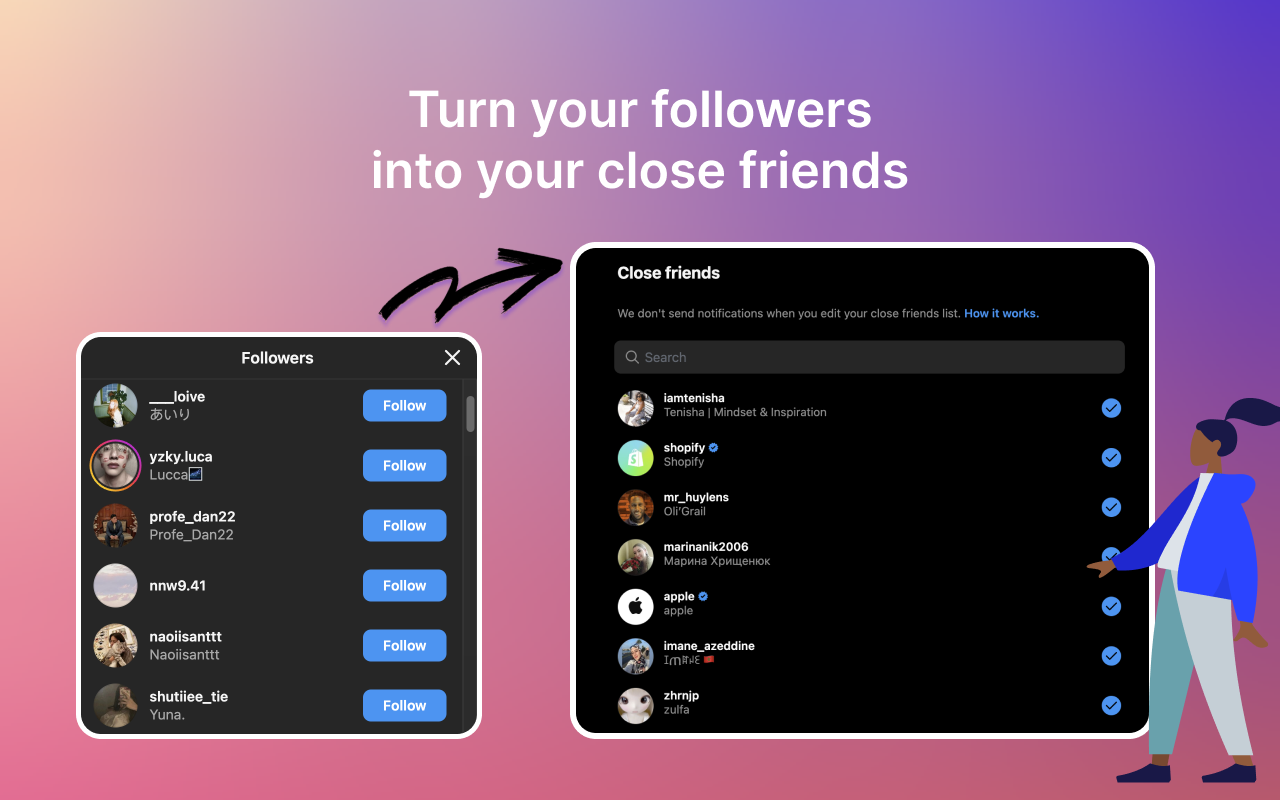 Closefox - Mass Add IG Close Friends chrome谷歌浏览器插件_扩展第2张截图