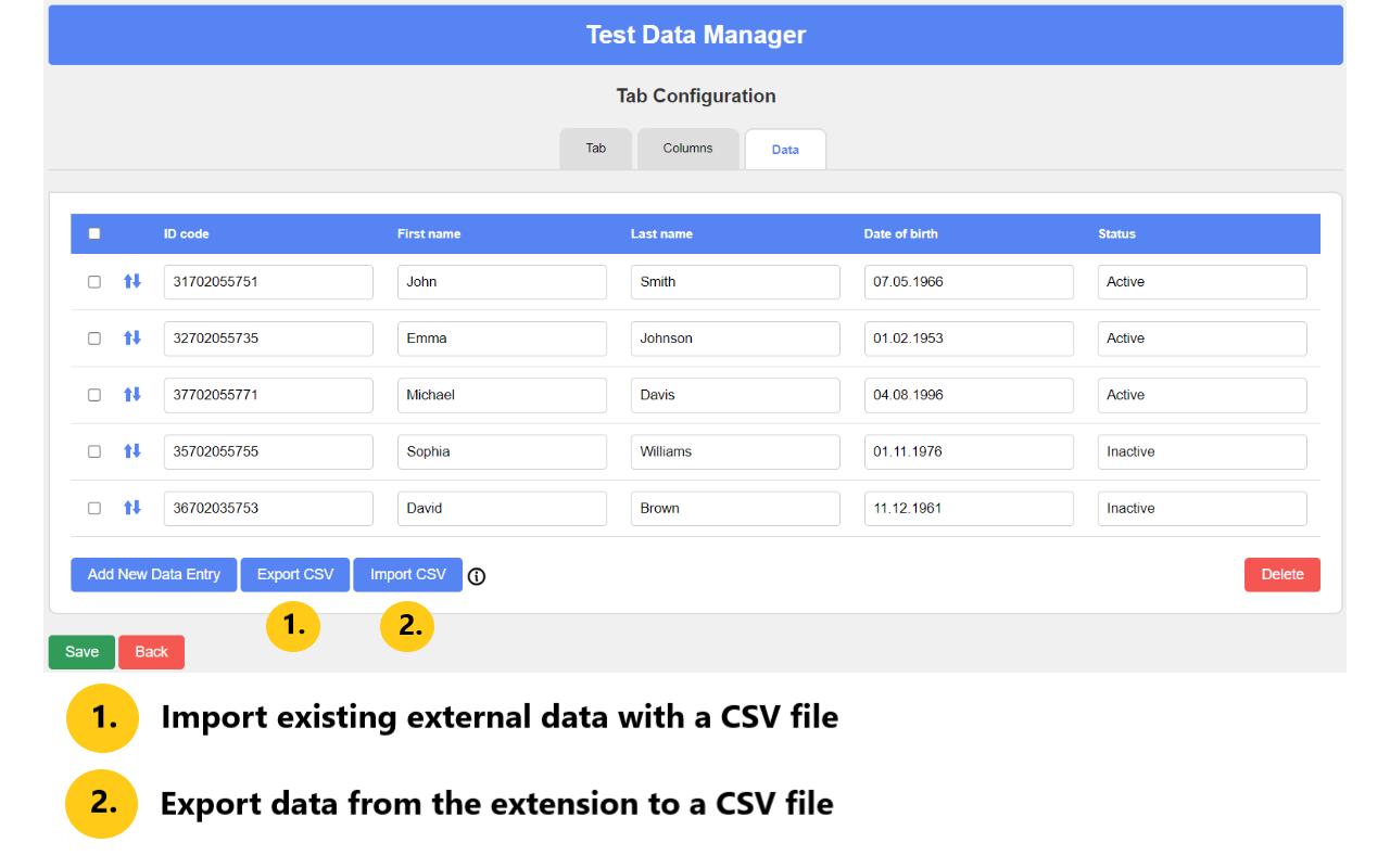 Test data manager chrome谷歌浏览器插件_扩展第1张截图