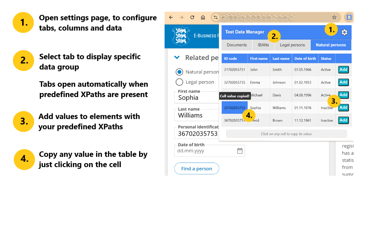 Test data manager chrome谷歌浏览器插件_扩展第2张截图