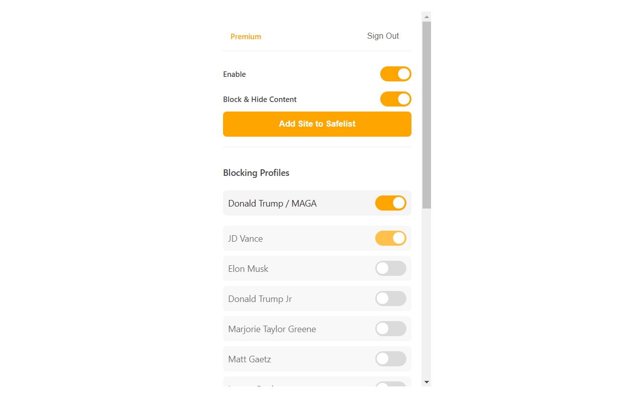 OrangeMan Blocker chrome谷歌浏览器插件_扩展第1张截图