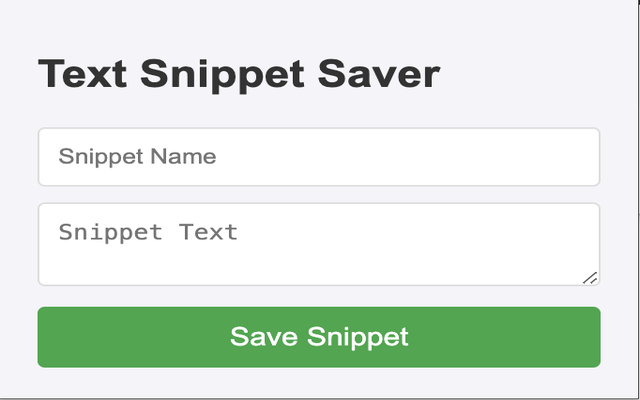 Text Snippet Saver chrome谷歌浏览器插件_扩展第1张截图