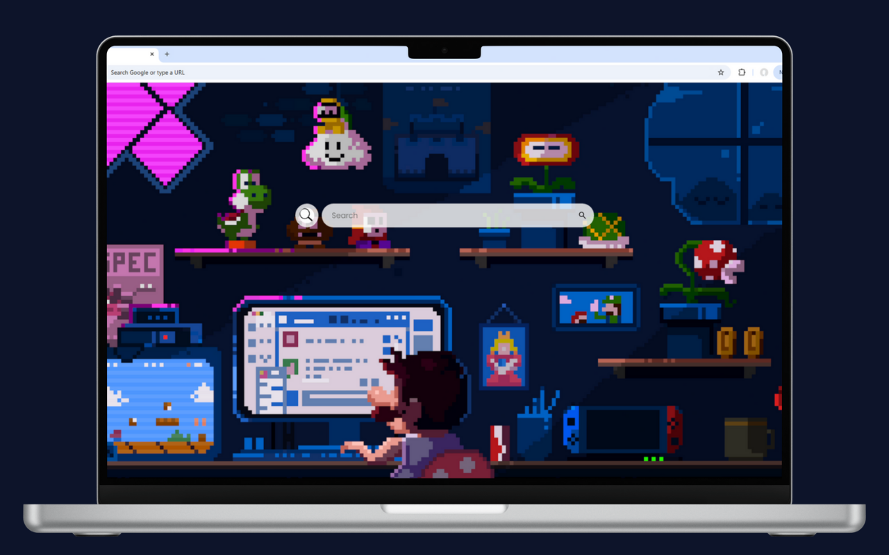 Super Mario Pixel Live Wallpaper chrome谷歌浏览器插件_扩展第2张截图