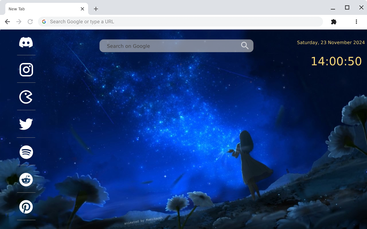 Anime Girl Milky Way Stars A Magical Live Wallpaper for Chrome chrome谷歌浏览器插件_扩展第1张截图