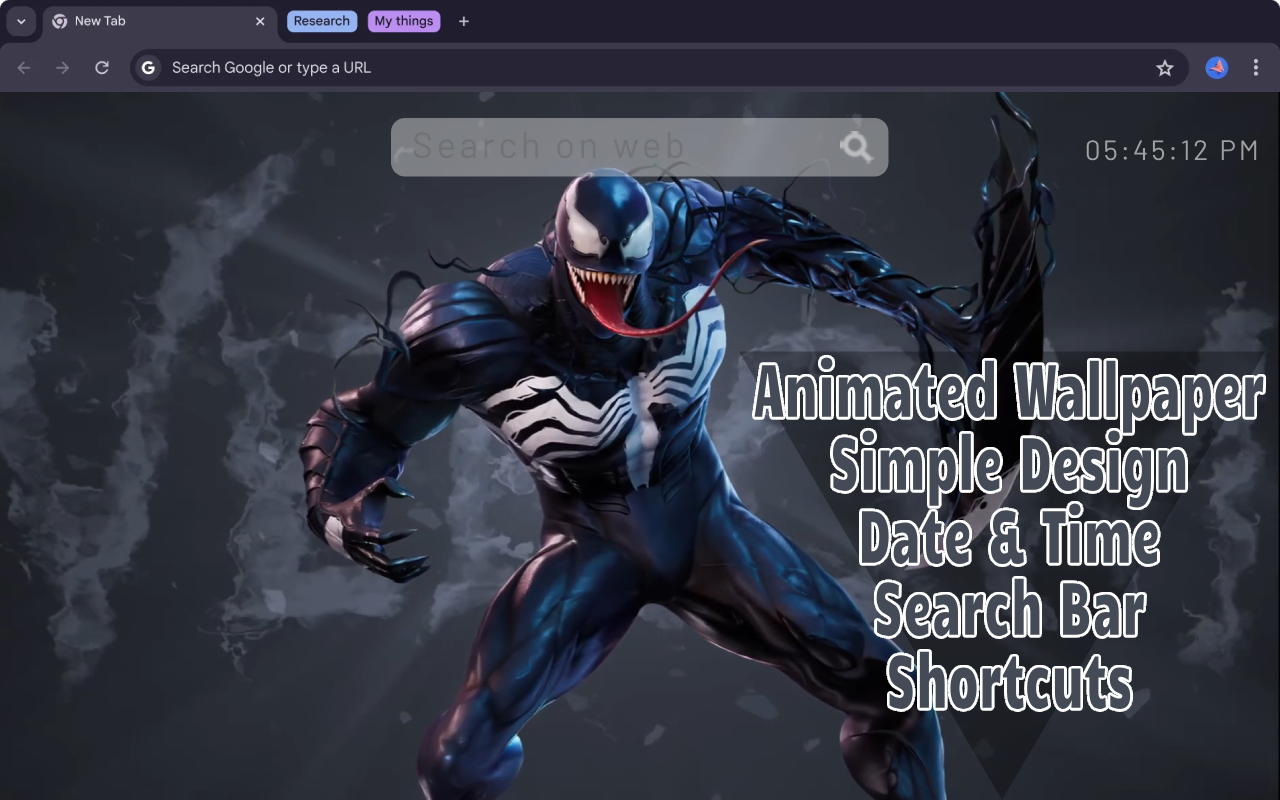 Fortnite Venom Live Wallpaper chrome谷歌浏览器插件_扩展第1张截图