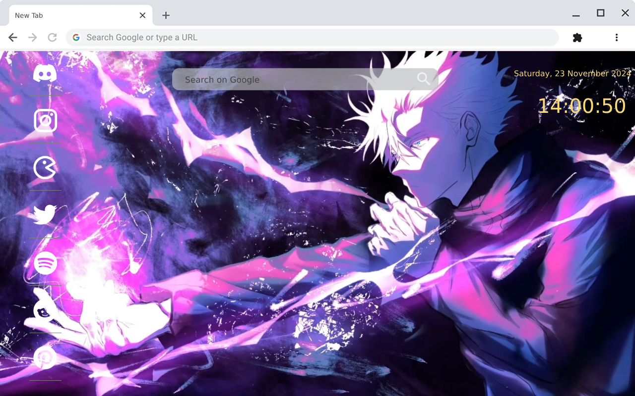 Gojo Satoru Hollow Purple: Powerful Live Wallpaper for Chrome! chrome谷歌浏览器插件_扩展第1张截图