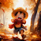 One Piece Luffy in Autumn