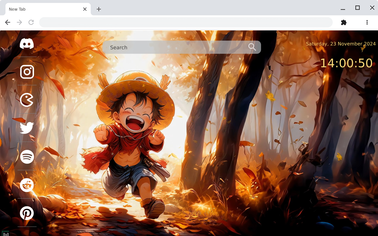 One Piece Luffy in Autumn chrome谷歌浏览器插件_扩展第1张截图