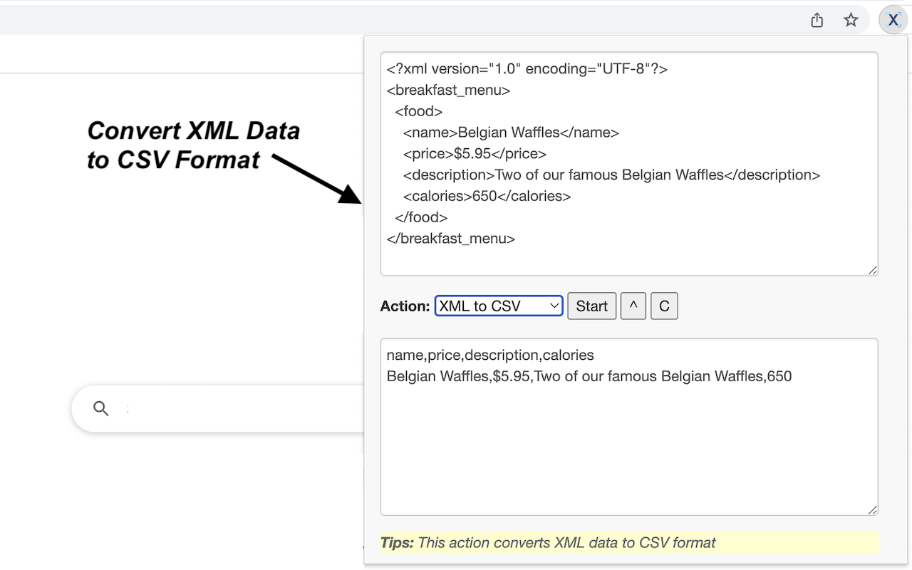 XML Tools chrome谷歌浏览器插件_扩展第3张截图