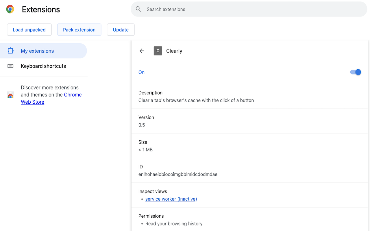 Clearly chrome谷歌浏览器插件_扩展第2张截图